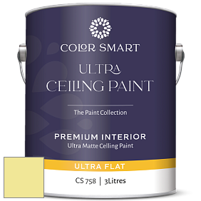 COLOR SMART CS 758 ULTRA CEILING PAINT ультраматовая краска цвет 2025-50 Lemon Freeze