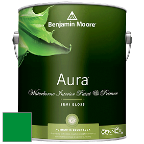 Benjamin Moore Aura 528 Waterborne Interior Semi-gloss Finish краска цвет RAL 6037 