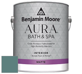 Benjamin Moore Aura 532 Bath & Spa Waterborne Interior Paint Matte Finish краска цвет NCS S 5020-B50G 