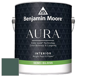 Benjamin Moore Aura 528 Waterborne Interior Semi-gloss Finish краска цвет 644 Garden Cucumber