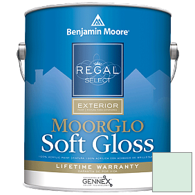 Краска Regal Select Exterior Paint-Moor GloSoft Gloss Finish (W096) цвет 582 Cool Mint