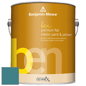 Benjamin Moore Ben W625 Premium Interior Latex Flat краска цвет 727 Calypso Blue