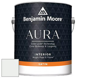 Benjamin Moore Aura 526 Waterborne Interior Satin Finish покрытие цвет OC-61 White Diamond
