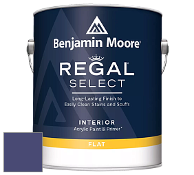 Benjamin Moore 547 Regal Select Waterborne Interior Flat Finish краска цвет 2068-20 Grape Gum