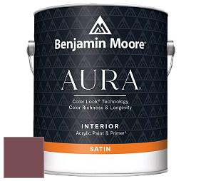 Benjamin Moore Aura 526 Waterborne Interior Satin Finish покрытие цвет 2082-20 Plum Raisin