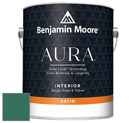 Benjamin Moore Aura 526 Waterborne Interior Satin Finish покрытие цвет 2047-20 Manor Green