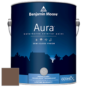 Benjamin Moore Aura 632 Waterborne Exterior Semi-Gloss Finish краска цвет 2110-20 Brown Tar