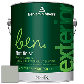 Benjamin Moore Ben 541 Waterborne Exterior Flat Finish краска цвет 2138-50 Misted Green
