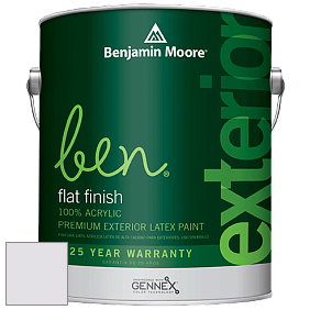 Benjamin Moore Ben 541 Waterborne Exterior Flat Finish краска цвет 2117-70 Dreamy Cloud