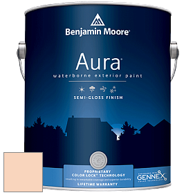 Benjamin Moore Aura 632 Waterborne Exterior Semi-Gloss Finish краска цвет 087 Juno Peach
