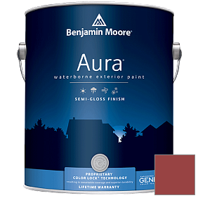 Краска Aura Waterborne Exterior Semi-Gloss Finish (632) цвет 2007-10 Smoldering Red