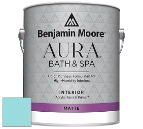 Benjamin Moore Aura 532 Bath & Spa Waterborne Interior Paint Matte Finish краска цвет NCS S 0530-B30G 