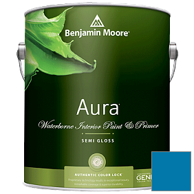 Краска Aura Waterborne Interior Semi-gloss Finish (528) цвет 791 Paddington Blue