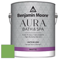 Benjamin Moore Aura 532 Bath & Spa Waterborne Interior Paint Matte Finish краска цвет 559 Paradise Valley