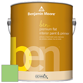 Benjamin Moore Ben W625 Premium Interior Latex Flat краска цвет 2032-40 Citrus Green