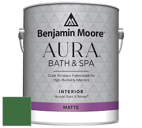 Benjamin Moore Aura 532 Bath & Spa Waterborne Interior Paint Matte Finish краска цвет 2035-10 Seaweed