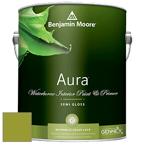 Benjamin Moore Aura 528 Waterborne Interior Semi-gloss Finish краска цвет NCS S 2070-G50Y 