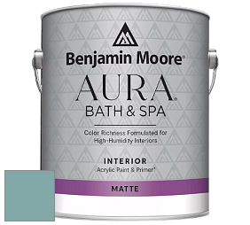 Benjamin Moore Aura 532 Bath & Spa Waterborne Interior Paint Matte Finish краска цвет NCS S 3020-B40G 