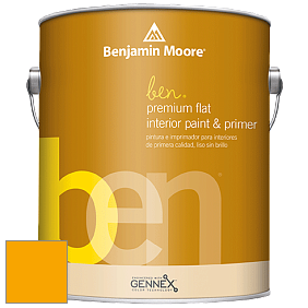 Benjamin Moore Ben W625 Premium Interior Latex Flat краска цвет 2019-10 Mardi Gras Gold