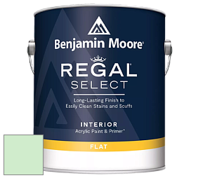 Benjamin Moore 547 Regal Select Waterborne Interior Flat Finish краска цвет 2033-60 Mantis Green