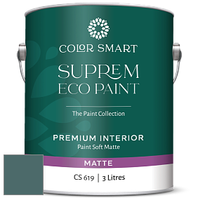 COLOR SMART CS 619 SUPREM ECO PAINT матовая краска цвет NCS S 6020-B50G 