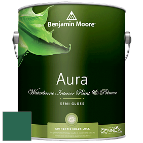 Benjamin Moore Aura 528 Waterborne Interior Semi-gloss Finish краска цвет 2045-10 Green Bay