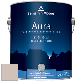 Benjamin Moore Aura 632 Waterborne Exterior Semi-Gloss Finish краска цвет 989 Alphano Beige