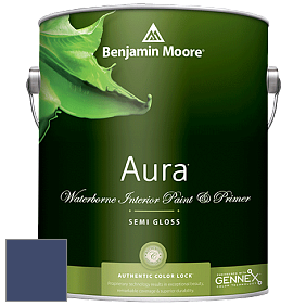 Benjamin Moore Aura 528 Waterborne Interior Semi-gloss Finish краска цвет 2065-10 Admiral Blue