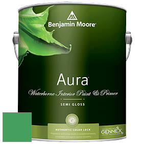 Benjamin Moore Aura 528 Waterborne Interior Semi-gloss Finish краска цвет 2037-30 Kelly Green