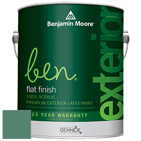 Benjamin Moore Ben 541 Waterborne Exterior Flat Finish краска цвет 2041-30 Green Gables