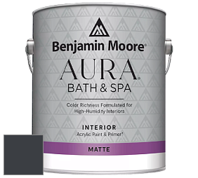 Benjamin Moore Aura 532 Bath & Spa Waterborne Interior Paint Matte Finish краска цвет NCS S 8505-R80B 