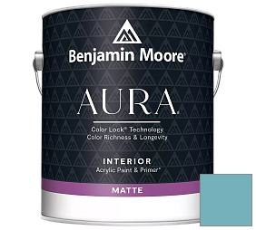 Краска Benjamin Moore Aura Interior Paint - Matte (522) цвет 747 Bayville Blue