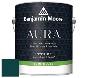 Benjamin Moore Aura 528 Waterborne Interior Semi-gloss Finish краска цвет RAL 6004 