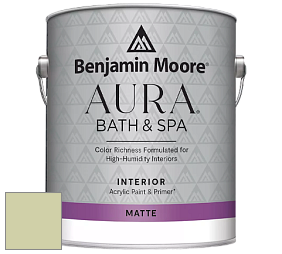 Benjamin Moore Aura 532 Bath & Spa Waterborne Interior Paint Matte Finish краска цвет 536 Sienna Laurel