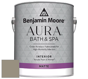 Benjamin Moore Aura 532 Bath & Spa Waterborne Interior Paint Matte Finish краска цвет 1488 Sage Mountain