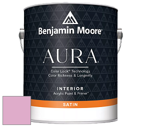 Benjamin Moore Aura 526 Waterborne Interior Satin Finish покрытие цвет 2078-50 Pink Begonia
