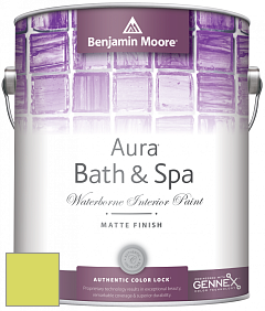 Benjamin Moore Aura 532 Bath & Spa Waterborne Interior Paint Matte Finish краска цвет 2026-40 Apple Green