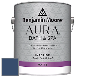 Benjamin Moore Aura 532 Bath & Spa Waterborne Interior Paint Matte Finish краска цвет NCS S 6030-R80B 