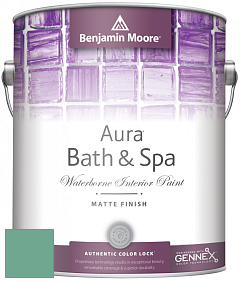Benjamin Moore Aura 532 Bath & Spa Waterborne Interior Paint Matte Finish краска цвет 2040-40 Summer Basket Green