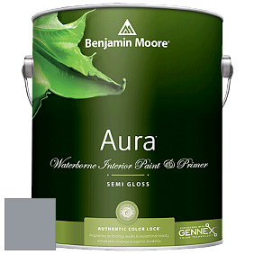 Benjamin Moore Aura 528 Waterborne Interior Semi-gloss Finish краска цвет 2126-40 Sweatshirt Gray