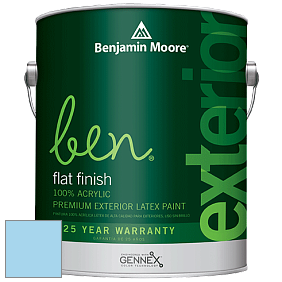 Benjamin Moore Ben 541 Waterborne Exterior Flat Finish краска цвет 2065-60 Caribbean Coast