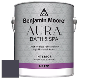 Benjamin Moore Aura 532 Bath & Spa Waterborne Interior Paint Matte Finish краска цвет 2069-10 Deep Mulberry