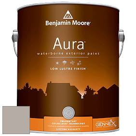 Benjamin Moore Aura 634 Waterborne Exterior Low Lustre Finish краска цвет 2108-50 Silver Fox