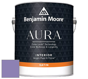 Benjamin Moore Aura 526 Waterborne Interior Satin Finish покрытие цвет 1398 Charmed Violet