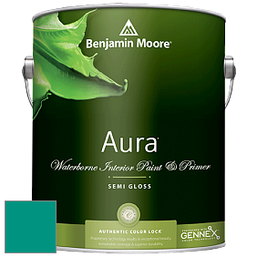 Benjamin Moore Aura 528 Waterborne Interior Semi-gloss Finish краска цвет 2048-30 Aruba Blue