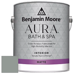 Benjamin Moore Aura 532 Bath & Spa Waterborne Interior Paint Matte Finish краска цвет NCS S 4005-G 
