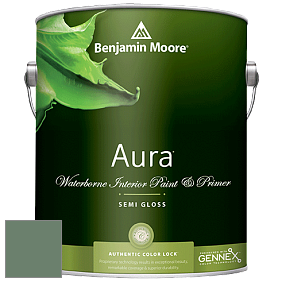 Benjamin Moore Aura 528 Waterborne Interior Semi-gloss Finish краска цвет 636 Willow Grove