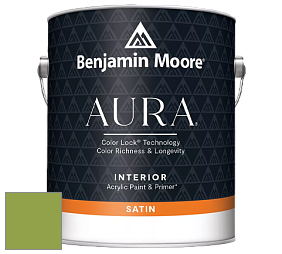 Benjamin Moore Aura 526 Waterborne Interior Satin Finish покрытие цвет NCS S 2060-G40Y 