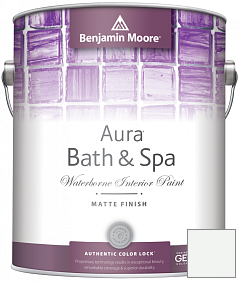 Краска Benjamin Moore Aura Bath & Spa Interior Paint Matte Finish (532) цвет OC-67 Ice Mist