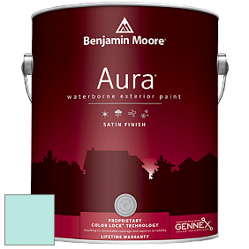 Benjamin Moore Aura 631 Waterborne Exterior Satin Finish краска цвет 2048-60 Jamaican Aqua